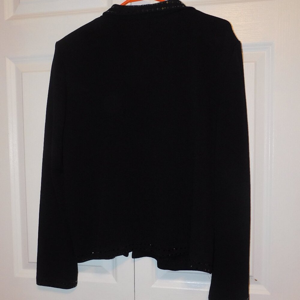 St Johns Bay Evening Line Black jacket with Paillettes & Crystals - Picture 2 of 5